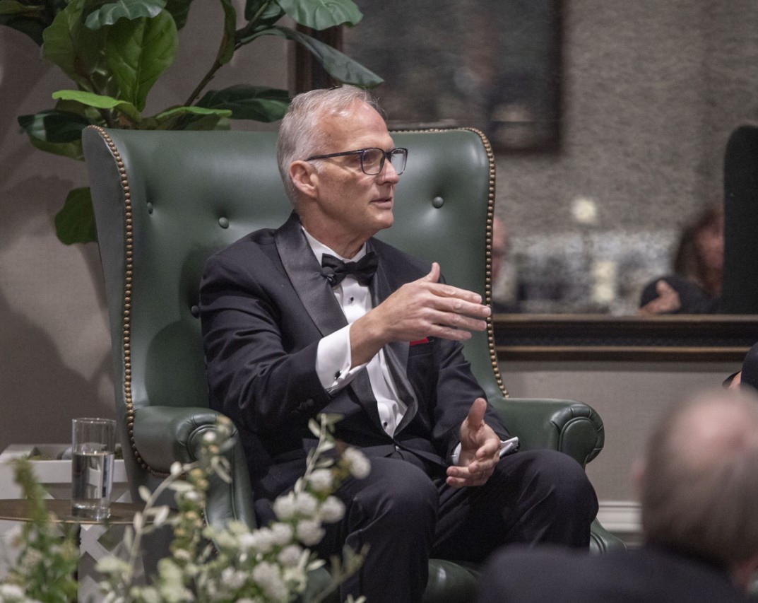 Mark Richt speaking at the 2026 St. Mary’s Celebration of Courageous Leaders Gala. (Photo Credit: Wingate Downs)