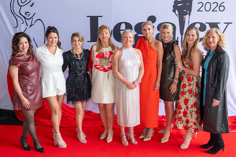 From left to right: Jackie Greer, Margie Sorrell, Jennifer Mercer, Jane Sowell, Kathy Noble, LeighAnn Warner, Karen Smith, Amanda Higgins, Susan Helmrath (Photo courtesy of Wingate Downs Photography)