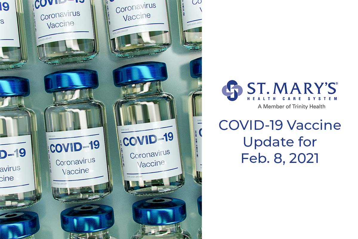 St. Mary’s COVID vaccine update for Monday, Feb. 8, 2021